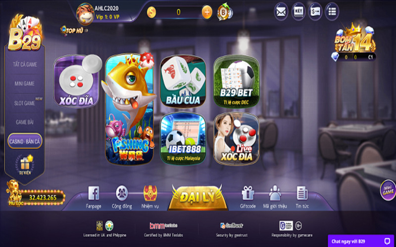 Game có sẵn trên App B29