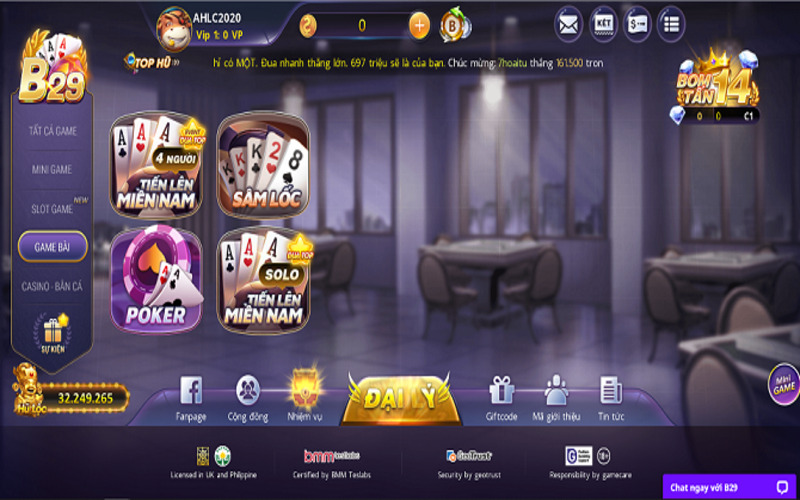 Giới thiệu về ứng dụng game B29