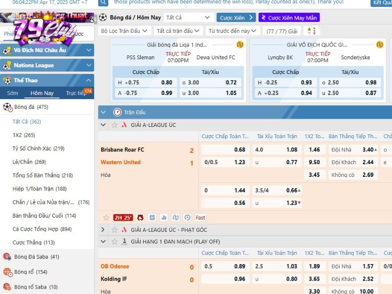 Bảng cược điện tử tại 79Club được giới chuyên gia đánh giá cao
