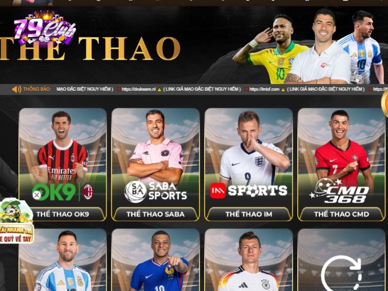 Mọi tay chơi đều phát cuồng với kèo thể thao ngon nhất tại 79Club