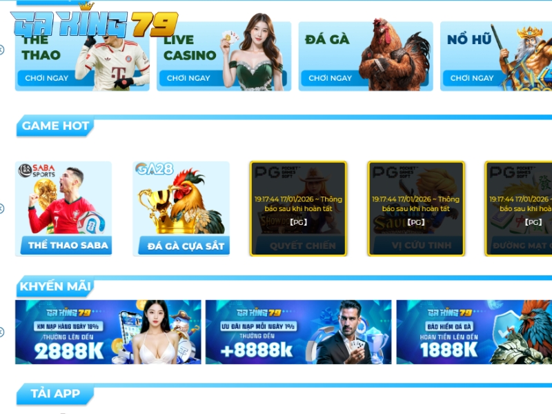 Kho game đa dạng, không giới hạn khi tham gia 