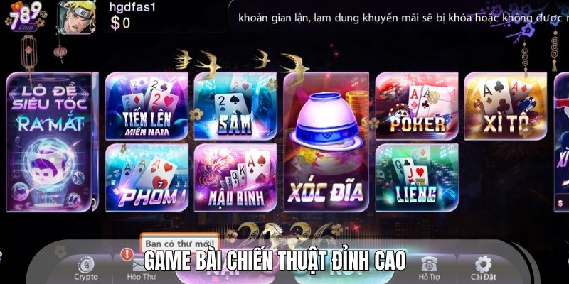 Sảnh game bài là nơi đấu trí căng thẳng cùng những ván cược