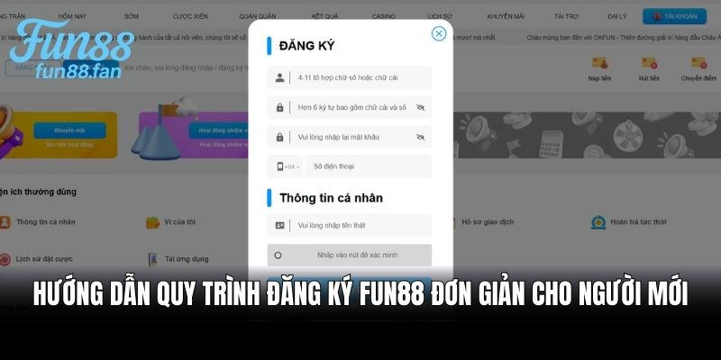 Điều kiện đăng ký Fun88