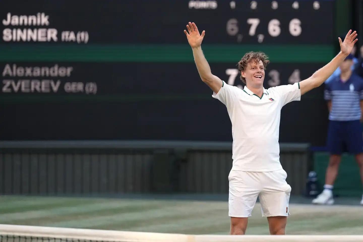 Jannik Sinner bảo vệ ngôi vương Wimbledon trước Zverev đầy kịch tính