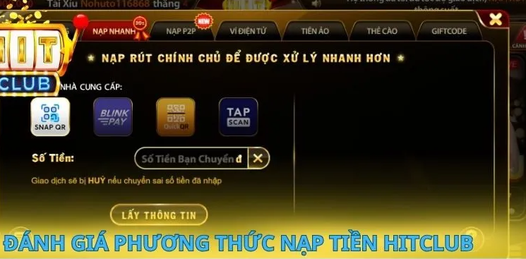Nạp tiền Hitclub phù hợp với người muốn giao dịch nhanh và dễ kiểm soát